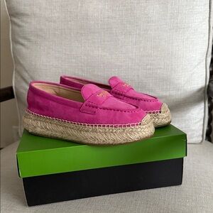 Kate Spade Pink Espadrille Loafers